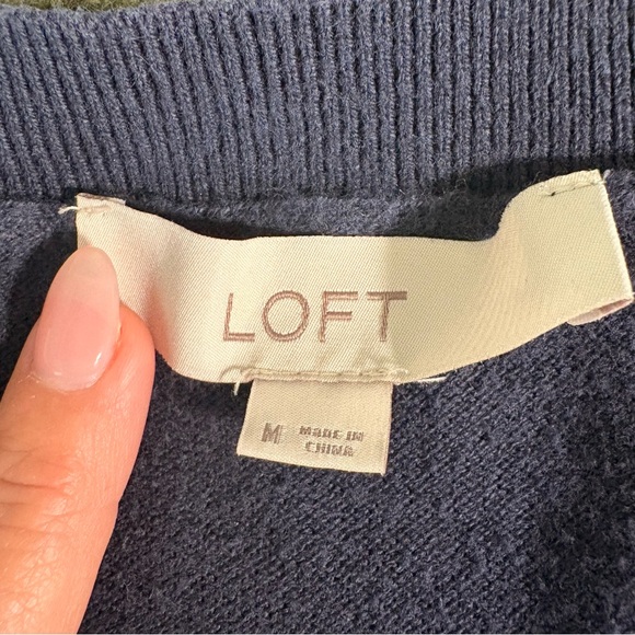 LOFT Eyelet Sleeve Sweater - Picture 7 of 8